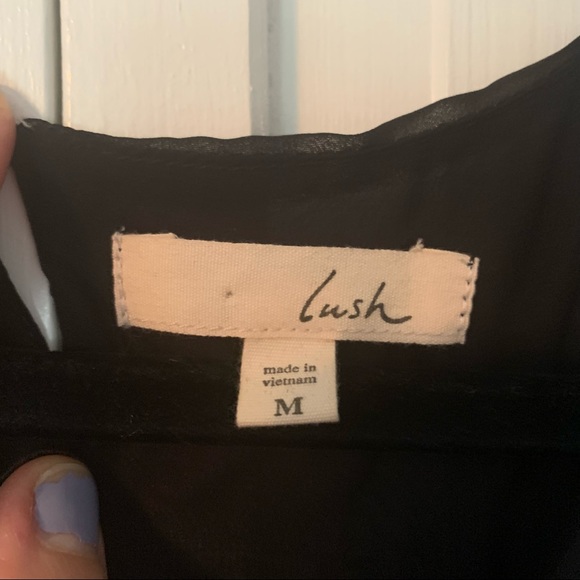 Lush Black Chiffon Dress- Medium - Picture 3 of 9